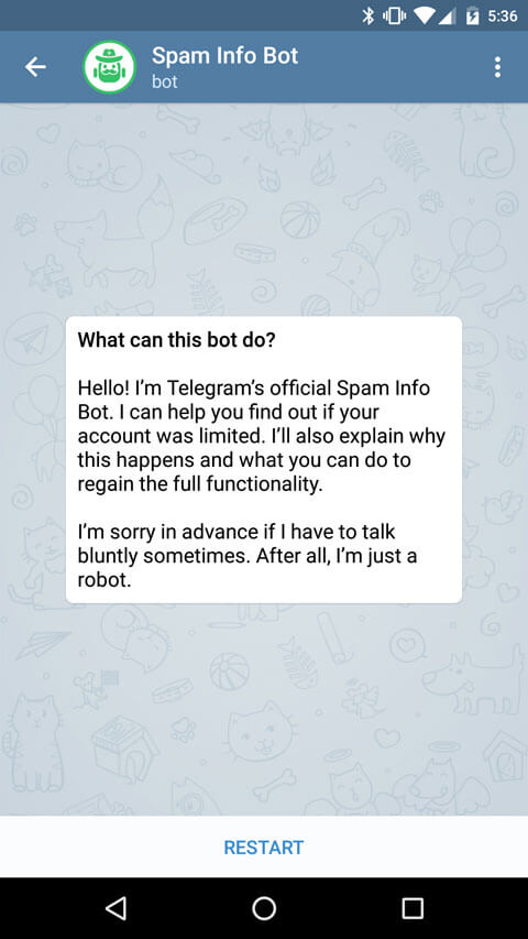 How to remove Telegram Ban