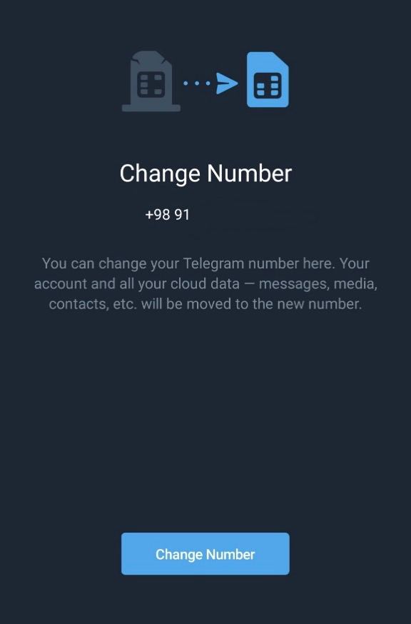 transfer telegram account