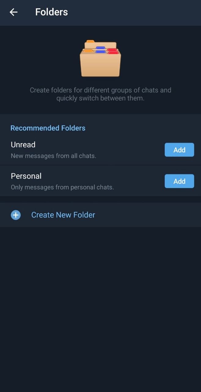 Create Telegram Folders