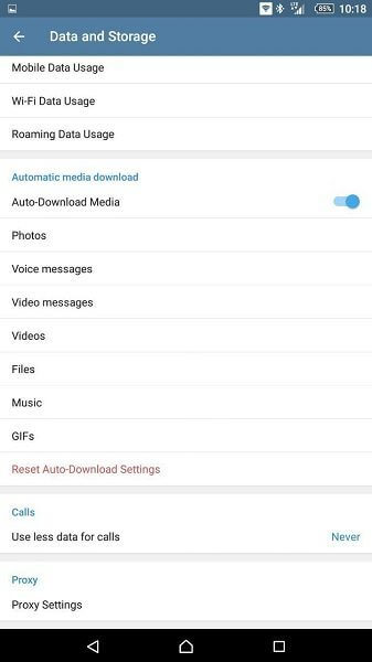 auto download settings